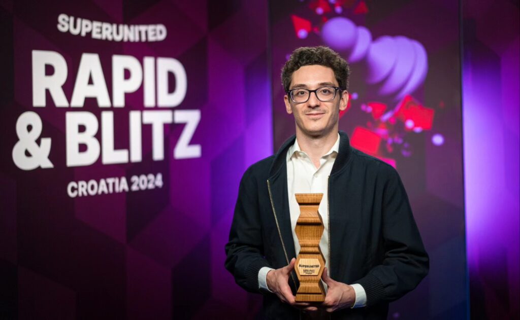 Fabiano Caruana vencedor en Zagreb Foto Lennart Ootes Grand Chess Tour